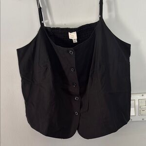 A New Day Black Thin Strap Blouse